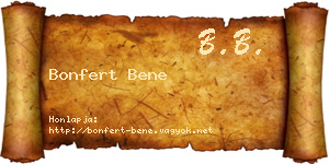 Bonfert Bene névjegykártya